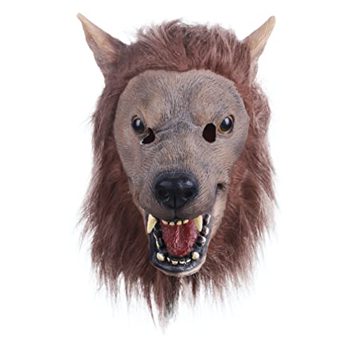 WQFTFO Horror Wolf Maske Plüsch Vollgesichtsabdeckung Halloween Cosplay Prop WQFTFO Horror Wolf Maske Plüsch Vollgesichtsabdeckung Halloween Cosplay Prop von WQFTFO