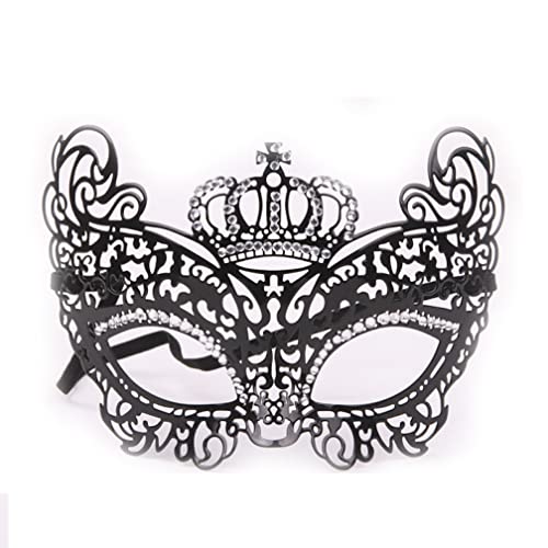 WQFTFO Krone Maske Metall Halbgesicht mit Strass Venedig Party Prop von WQFTFO