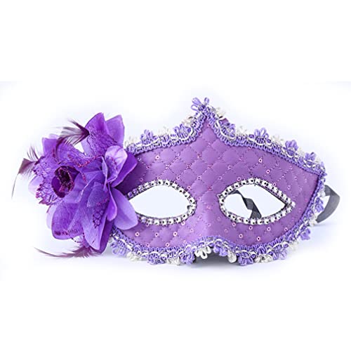 WQFTFO Lila Weihnachtsmaske Kunststoff Halbgesichtsabdeckung Halloween Cosplay Prop WQFTFO Lila Weihnachtsmaske Kunststoff Halbgesichtsabdeckung Halloween Cosplay Prop von WQFTFO