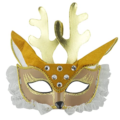 WQFTFO Lovely Rabbit Mask Lace Fox Mask Sika Deer Cosplay Mask for Halloween Party WQFTFO Lovely Rabbit Mask Lace Fox Mask Sika Deer Cosplay Mask for Halloween Party von WQFTFO