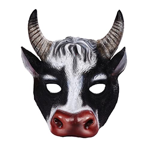 WQFTFO Milchkuhkopfmaske, Tiermaske, PU-Schaum, halbe Gesichtsabdeckung, Halloween-Show-Requisite WQFTFO Milchkuhkopfmaske, Tiermaske, PU-Schaum, halbe Gesichtsabdeckung, Halloween-Show-Requisite von WQFTFO
