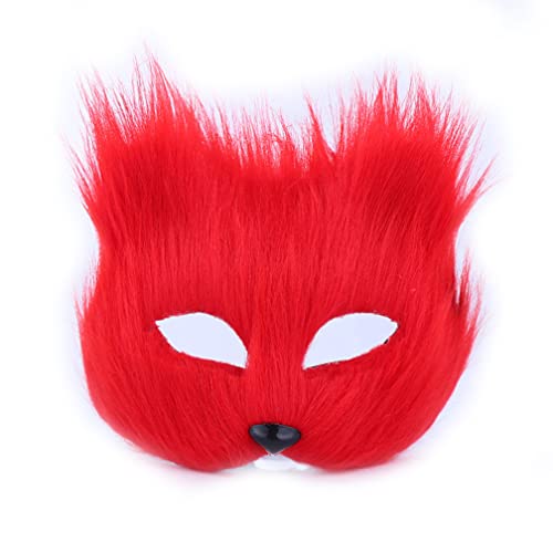 WQFTFO Party Red Fur Mask Plastic Half Face Cover Venice Costume Play Prop WQFTFO Party Red Fur Mask Plastic Half Face Cover Venice Costume Play Prop von WQFTFO