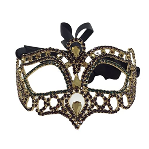 WQFTFO Partymaske mit Strass Metall Halbgesichtsabdeckung Halloween Cosplay Party Prop WQFTFO Partymaske mit Strass Metall Halbgesichtsabdeckung Halloween Cosplay Party Prop von WQFTFO