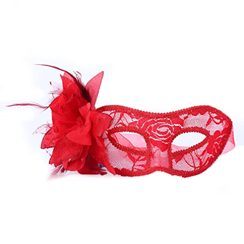 WQFTFO Rote geschnürte Party-Maske aus Kunststoff, Halbgesichtsabdeckung, Cosplay-Requisite für Damenkostümparty WQFTFO Rote geschnürte Party-Maske aus Kunststoff, Halbgesichtsabdeckung, Cosplay-Requisite für Damenkostümparty von WQFTFO