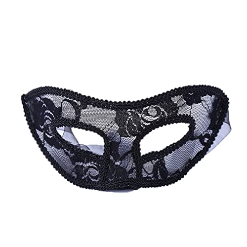WQFTFO Schwarze Spitze Party Maske Kunststoff Halbgesichtsabdeckung Cosplay Prop für Damenkostümparty WQFTFO Schwarze Spitze Party Maske Kunststoff Halbgesichtsabdeckung Cosplay Prop für Damenkostümparty von WQFTFO