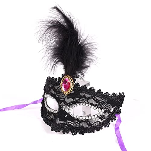 WQFTFO Spitze Feder Maske Kunststoff Halbgesichtsabdeckung Halloween Cosplay Prop WQFTFO Spitze Feder Maske Kunststoff Halbgesichtsabdeckung Halloween Cosplay Prop von WQFTFO