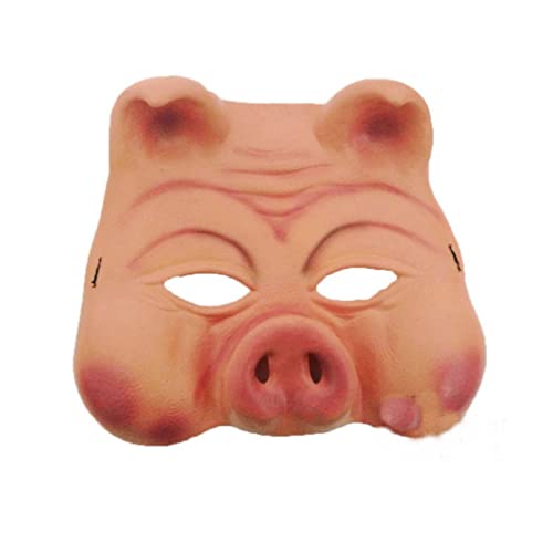 WQFTFO Tierschwein-Maske, Vinyl, halbe Gesichtsabdeckung, Halloween, lustige Cosplay-Requisite WQFTFO Tierschwein-Maske, Vinyl, halbe Gesichtsabdeckung, Halloween, lustige Cosplay-Requisite von WQFTFO