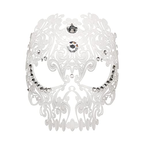 WQFTFO Venedig Maske Metall Vollgesichtsabdeckung mit Strass Halloween Show Cosplay Prop WQFTFO Venedig Maske Metall Vollgesichtsabdeckung mit Strass Halloween Show Cosplay Prop von WQFTFO