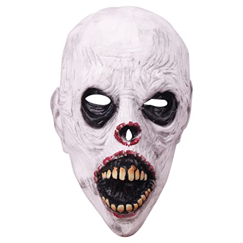 WQFTFO Weiße Geistermaske, Party, Vollgesichtsabdeckung, Halloween, Cosplay, Raumausbruch-Requisite WQFTFO Weiße Geistermaske, Party, Vollgesichtsabdeckung, Halloween, Cosplay, Raumausbruch-Requisite von WQFTFO