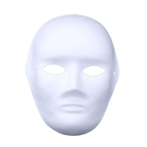 WQFTFO Weiße Papier-Zellstoff-Maske, Vollgesichtsabdeckung, blanko, Maske für Kinder, Graffiti WQFTFO Weiße Papier-Zellstoff-Maske, Vollgesichtsabdeckung, blanko, Maske für Kinder, Graffiti von WQFTFO