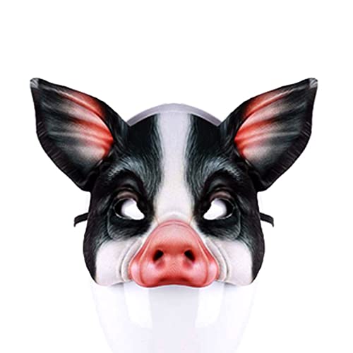 WQFTFO Wildschwein-Maske aus EVA, Halbgesichtsabdeckung, Karneval, Cosplay, Party-Requisite von WQFTFO