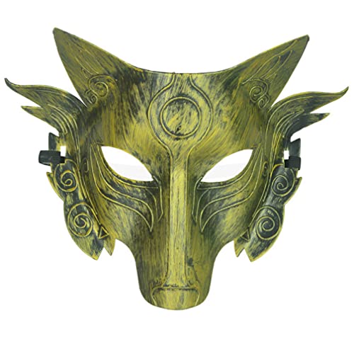 WQFTFO Wolfsmaske für Kinder, Party, halbe Gesichtsbedeckung, Halloween, Cosplay, Requisite WQFTFO Wolfsmaske für Kinder, Party, halbe Gesichtsbedeckung, Halloween, Cosplay, Requisite von WQFTFO