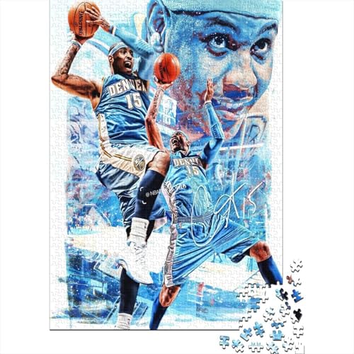 Anthony 1000-Puzzleteile NBA Superstar PuzzleWohndekoration GeschenkPädagogische Spiele GeschenkeHochwertige 100% Recycelte PappeGeeignet Für Erwachsene Und Kinder 1000pcs (75x50cm) von WQIRALFEX