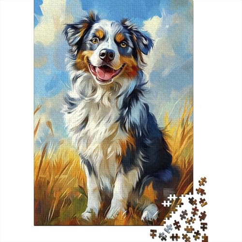Australian Shepherd 1000-Puzzleteile Puzzle Für ErwachseneChallenge SpielzeugHerausforderung Puzzle Spiel100% RecyclingkartonGeeignet Für Erwachsene Und Kinder 1000pcs (75x50cm) von WQIRALFEX
