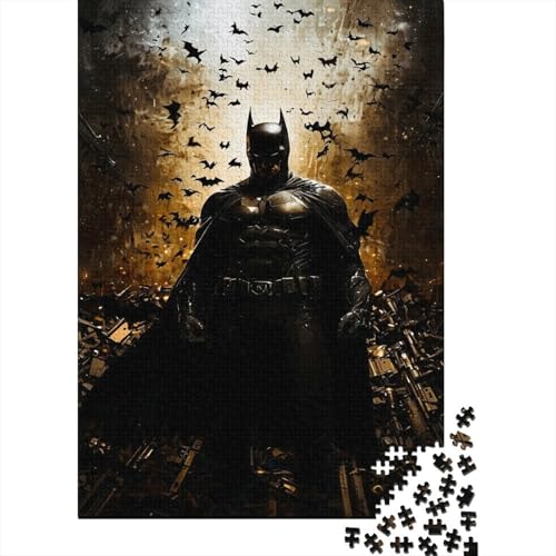 Batman 1000-Puzzleteile Puzzle Für ErwachseneChallenge SpielzeugGeschenke Für ErwachseneHochwertige 100% Recycelte PappeGeeignet Für Erwachsene Und Kinder 1000pcs (75x50cm) von WQIRALFEX