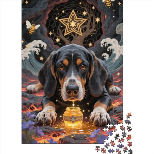 Beagle 1000-Puzzleteile Puzzle Für ErwachseneWohndekoration GeschenkGeschenke Für Erwachsene100% RecyclingkartonGeeignet Für Erwachsene Und Kinder 1000pcs (75x50cm) von WQIRALFEX