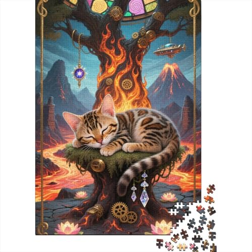 Bengal 1000-Puzzleteile Familienspaß PuzzleKann Stress LindernPädagogische Spiele Geschenke100% RecyclingkartonGeeignet Für Erwachsene Und Kinder 1000pcs (75x50cm) von WQIRALFEX
