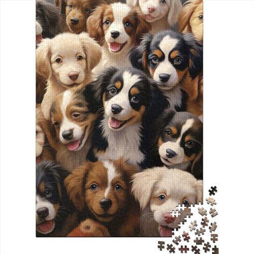 Border Collie Puzzle 1000-teilige Schwer Puzzle Spielzeug Lernspiel Impossible Herausforderungsspielzeug Für Erwachsene Und Kinder Ab 12 Jahren 1000pcs (75x50cm) von WQIRALFEX