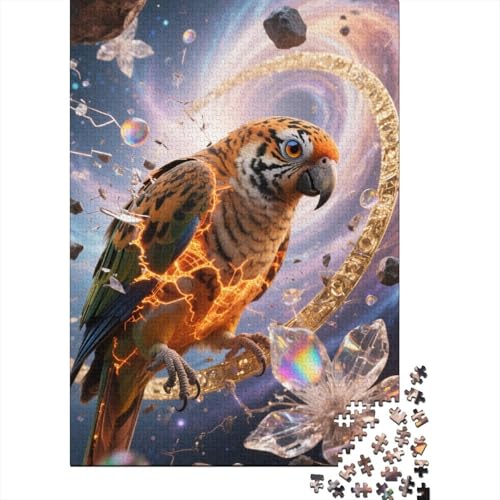Budgerigar 1000-Puzzleteile PuzzleWohndekoration Geschenk1000-Geschenke Für ErwachseneHochwertige 100% Recycelte PappeGeeignet Für Erwachsene Und Kinder 1000pcs (75x50cm) von WQIRALFEX