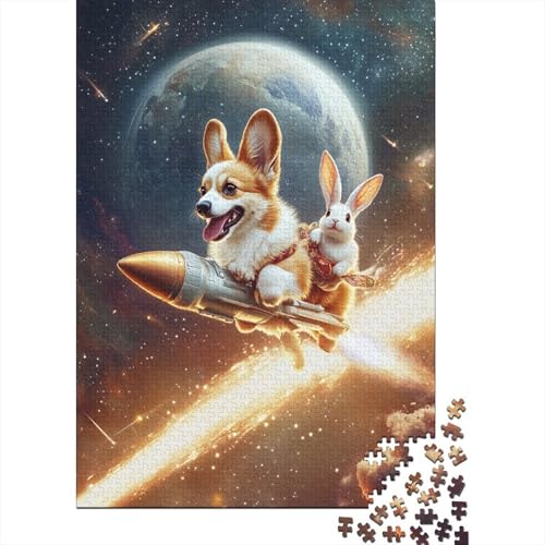 Corgi 1000-Puzzleteile Space Shuttle PuzzleWohndekoration GeschenkDas Unmögliche Puzzle Für Erwachsene Und Kinder100% RecyclingkartonGeeignet Für Erwachsene Und Kinder 1000pcs (75x50cm) von WQIRALFEX