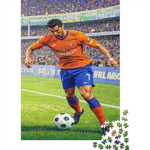 Cristiano Ronaldo 1000-Puzzleteile PuzzleWohndekoration Geschenk1000-Geschenke Für ErwachseneHochwertige 100% Recycelte PappeGeeignet Für Erwachsene Und Kinder 1000pcs (75x50cm) von WQIRALFEX