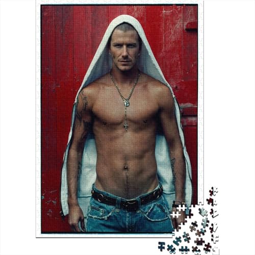 David Beckham 1000-Puzzleteile PuzzleHochwertiges Und Langlebiges GeschenkPädagogische Spiele Geschenke100% RecyclingkartonGeeignet Für Erwachsene Und Kinder 1000pcs (75x50cm) von WQIRALFEX