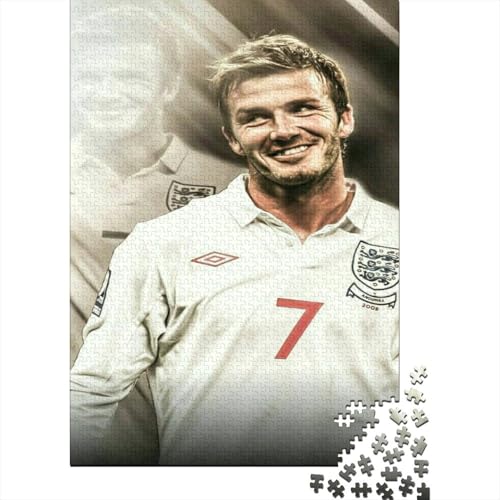 David Beckham 1000-Puzzleteile PuzzleKann Stress LindernPädagogische Spiele Geschenke100% RecyclingkartonGeeignet Für Erwachsene Und Kinder 1000pcs (75x50cm) von WQIRALFEX