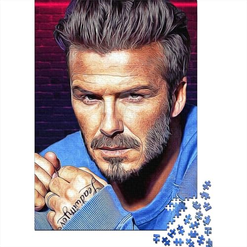 David Beckham 1000-Puzzleteile PuzzleWohndekoration GeschenkPädagogische Spiele GeschenkeHochwertige 100% Recycelte PappeGeeignet Für Erwachsene Und Kinder 1000pcs (75x50cm) von WQIRALFEX