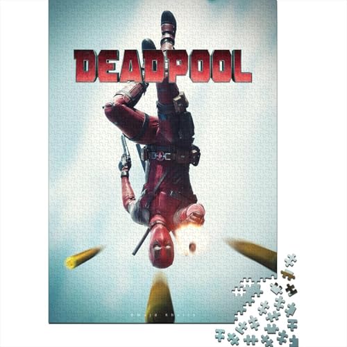 Deadpool 1000-Puzzleteile Puzzle Für ErwachseneChallenge Spielzeug1000-Geschenke Für ErwachseneHochwertige 100% Recycelte PappeGeeignet Für Erwachsene Und Kinder 1000pcs (75x50cm) von WQIRALFEX