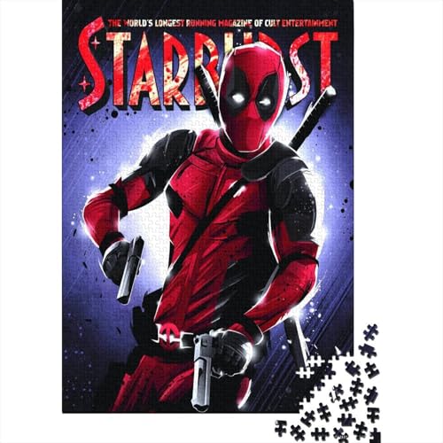 Deadpool 1000-Puzzleteile Puzzle Für ErwachseneChallenge Spielzeug1000-Geschenke Für ErwachseneHochwertige 100% Recycelte PappeGeeignet Für Erwachsene Und Kinder 1000pcs (75x50cm) von WQIRALFEX
