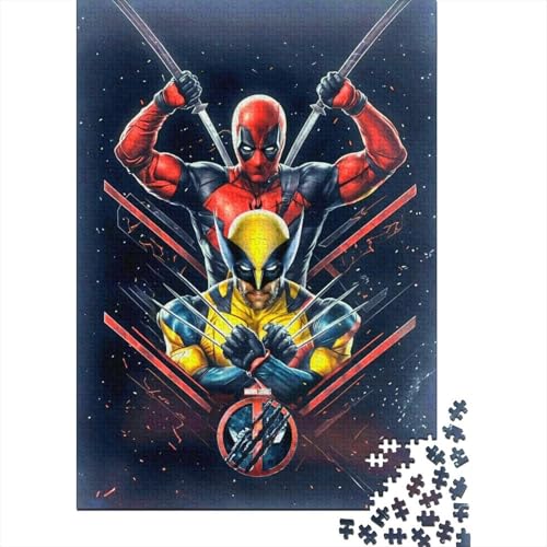 Deadpool 1000-Puzzleteile Puzzle Für ErwachseneChallenge SpielzeugHerausforderung Puzzle SpielHochwertige 100% Recycelte PappeGeeignet Für Erwachsene Und Kinder 1000pcs (75x50cm) von WQIRALFEX