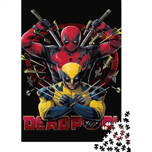 Deadpool 1000-Puzzleteile PuzzleChallenge Spielzeug1000-Geschenke Für ErwachseneHochwertige 100% Recycelte PappeGeeignet Für Erwachsene Und Kinder 1000pcs (75x50cm) von WQIRALFEX