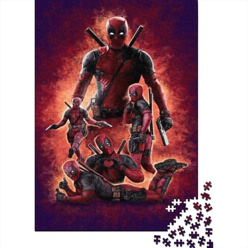 Deadpool 1000-Puzzleteile PuzzleChallenge Spielzeug1000-Geschenke Für ErwachseneHochwertige 100% Recycelte PappeGeeignet Für Erwachsene Und Kinder 1000pcs (75x50cm) von WQIRALFEX