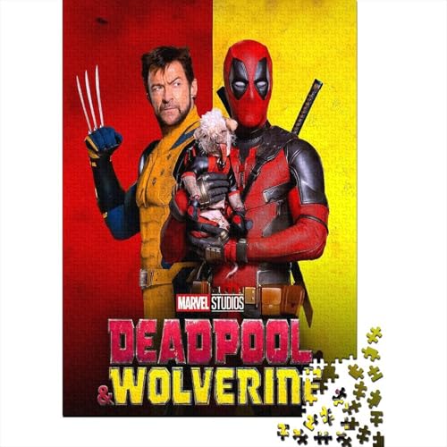 Deadpool 1000-Puzzleteile PuzzleChallenge SpielzeugPädagogische Spiele Geschenke100% RecyclingkartonGeeignet Für Erwachsene Und Kinder 1000pcs (75x50cm) von WQIRALFEX