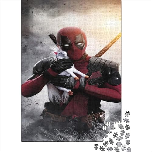 Deadpool 1000-Puzzleteile PuzzleKann Stress LindernGeschenke Für ErwachseneHochwertige 100% Recycelte PappeGeeignet Für Erwachsene Und Kinder 1000pcs (75x50cm) von WQIRALFEX