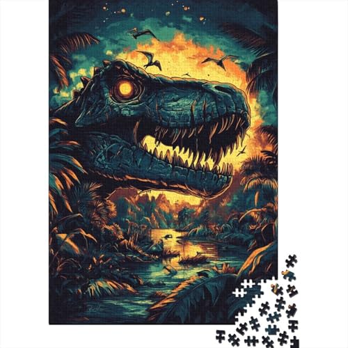 Dinosaurierier Puzzle 1000-teilige Schwer Puzzle Spielzeug Pädagogisches Spiel Impossible Herausforderung Spielzeug Für Erwachsene Und Kinder Ab 14 Jahren 1000pcs (75x50cm) von WQIRALFEX