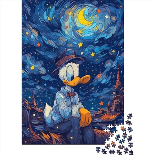 Donald Duck 1000-Puzzleteile Familienspaß PuzzleKann Stress LindernGeschenke Für Erwachsene100% RecyclingkartonGeeignet Für Erwachsene Und Kinder 1000pcs (75x50cm) von WQIRALFEX
