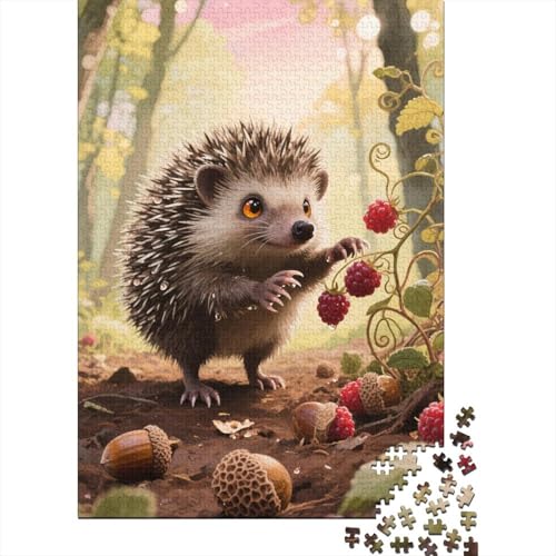 European Hedgehog 1000-Puzzleteile PuzzleWohndekoration GeschenkGeschenke Für ErwachseneHochwertige 100% Recycelte PappeGeeignet Für Erwachsene Und Kinder 1000pcs (75x50cm) von WQIRALFEX