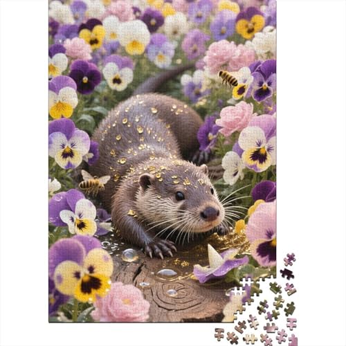 European Otter 1000-Puzzleteile PuzzleChallenge Spielzeug1000-Geschenke Für ErwachseneHochwertige 100% Recycelte PappeGeeignet Für Erwachsene Und Kinder 1000pcs (75x50cm) von WQIRALFEX