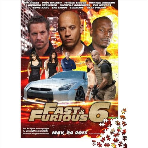 Fast & Furious 1000-Puzzleteile PuzzleChallenge SpielzeugPädagogische Spiele Geschenke100% RecyclingkartonGeeignet Für Erwachsene Und Kinder 1000pcs (75x50cm) von WQIRALFEX