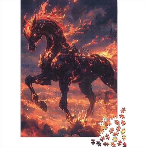 Fine Pferd Puzzles 1000 Teile Schwer Puzzle Spielzeug Pädagogisches Spiel Impossible Herausforderungsspielzeug Für Erwachsene Kinder 1000pcs (75x50cm) von WQIRALFEX