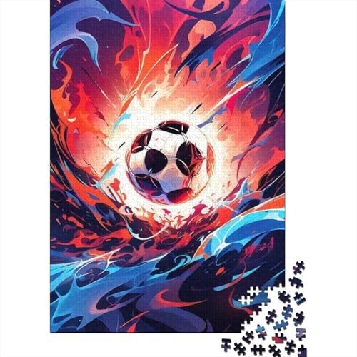 Football 1000-Puzzleteile Cartoon Puzzle Für ErwachseneChallenge SpielzeugGeschenke Für ErwachseneHochwertige 100% Recycelte PappeGeeignet Für Erwachsene Und Kinder 1000pcs (75x50cm) von WQIRALFEX