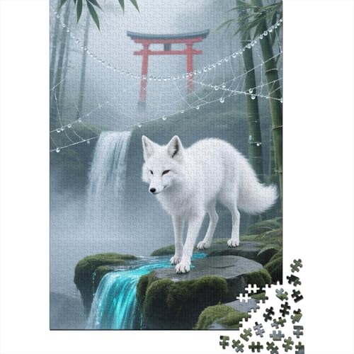 Fox 1000-Puzzleteile PuzzleKann Stress LindernHerausforderung Puzzle SpielHochwertige 100% Recycelte PappeGeeignet Für Erwachsene Und Kinder 1000pcs (75x50cm) von WQIRALFEX