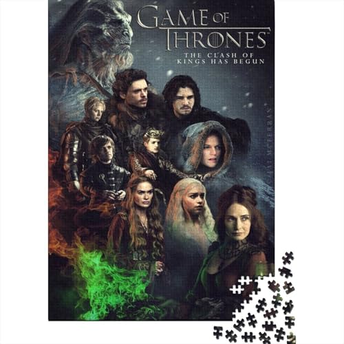 Game of Thrones 1000-Puzzleteile PuzzleChallenge SpielzeugPädagogische Spiele Geschenke100% RecyclingkartonGeeignet Für Erwachsene Und Kinder 1000pcs (75x50cm) von WQIRALFEX