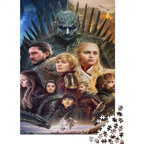 Game of Thrones 1000-Puzzleteile PuzzleChallenge SpielzeugPädagogische Spiele Geschenke100% RecyclingkartonGeeignet Für Erwachsene Und Kinder 1000pcs (75x50cm) von WQIRALFEX