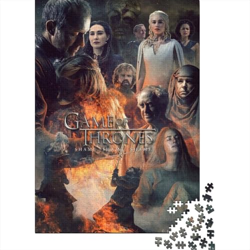 Game of Thrones 1000-Puzzleteile PuzzleKann Stress LindernGeschenke Für ErwachseneHochwertige 100% Recycelte PappeGeeignet Für Erwachsene Und Kinder 1000pcs (75x50cm) von WQIRALFEX