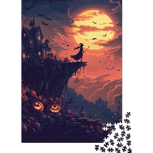 Hexe Puzzle 1000 Teile Schwer Puzzle Spielzeug Lernspiel Impossible Herausforderung Spielzeug Für Erwachsene Kinder 1000pcs (75x50cm) von WQIRALFEX