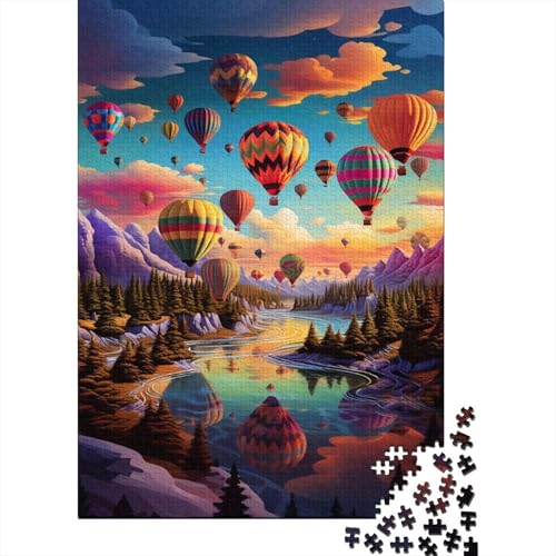 Hot Air Balloon 1000-Puzzleteile Romantic Drifting PuzzleKann Stress LindernPädagogische Spiele GeschenkeHochwertige 100% Recycelte PappeGeeignet Für Erwachsene Und Kinder 1000pcs (75x50cm) von WQIRALFEX