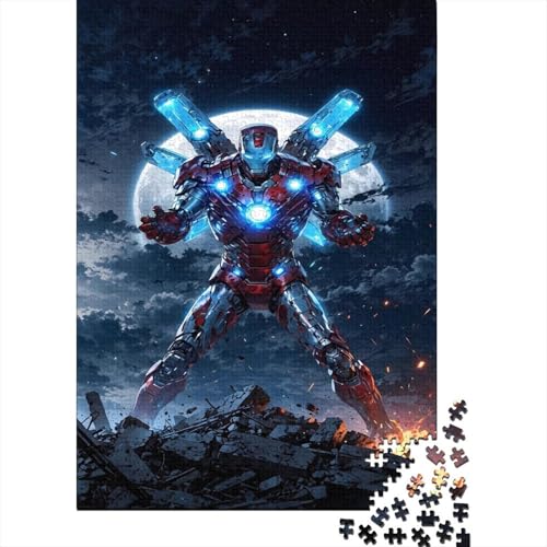 Iron Man 1000-Puzzleteile PuzzleKann Stress LindernPädagogische Spiele Geschenke100% RecyclingkartonGeeignet Für Erwachsene Und Kinder 1000pcs (75x50cm) von WQIRALFEX