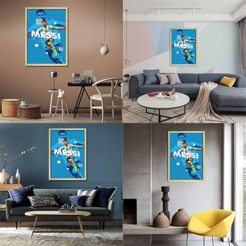 Lionel Messi 1000-Puzzleteile Familienspaß PuzzleKann Stress LindernGeschenke Für ErwachseneHochwertige 100% Recycelte PappeGeeignet Für Erwachsene Und Kinder 1000pcs (75x50cm) von WQIRALFEX